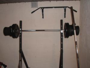 Squatrek met 10 kg barbell en de meeste van mijn huidige schijven