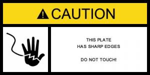 sharp edges